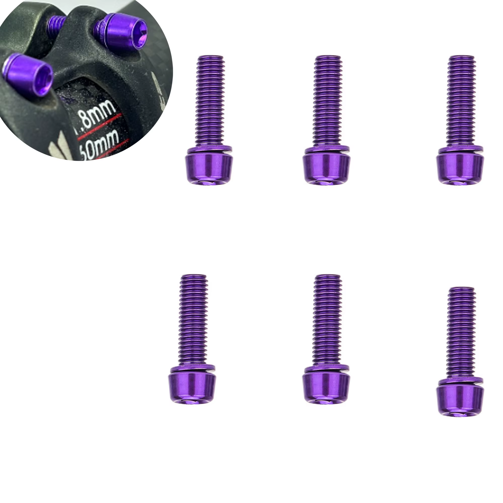 Boulons en acier allié M5 pour tige de vélo, vis pour tige de vélo, boulons en acier M5 x 18mm pour