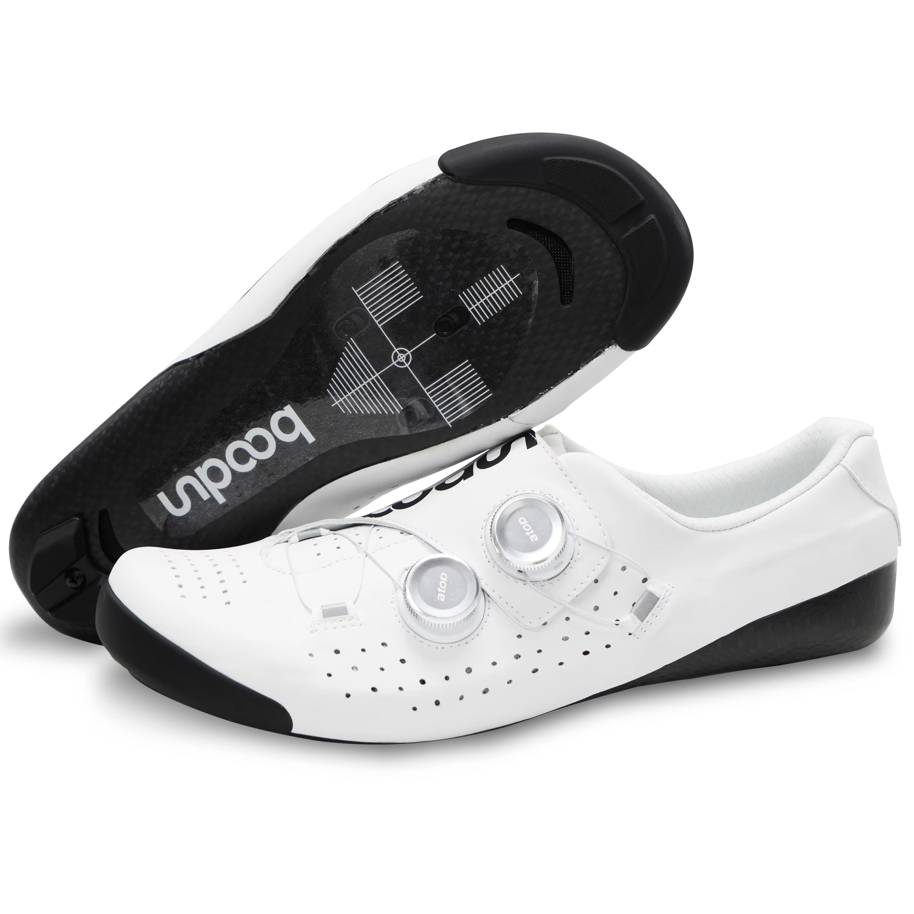 Chaussures de cyclisme sur route en fibre de carbone, semelle ultra légère, respirante, en forme de