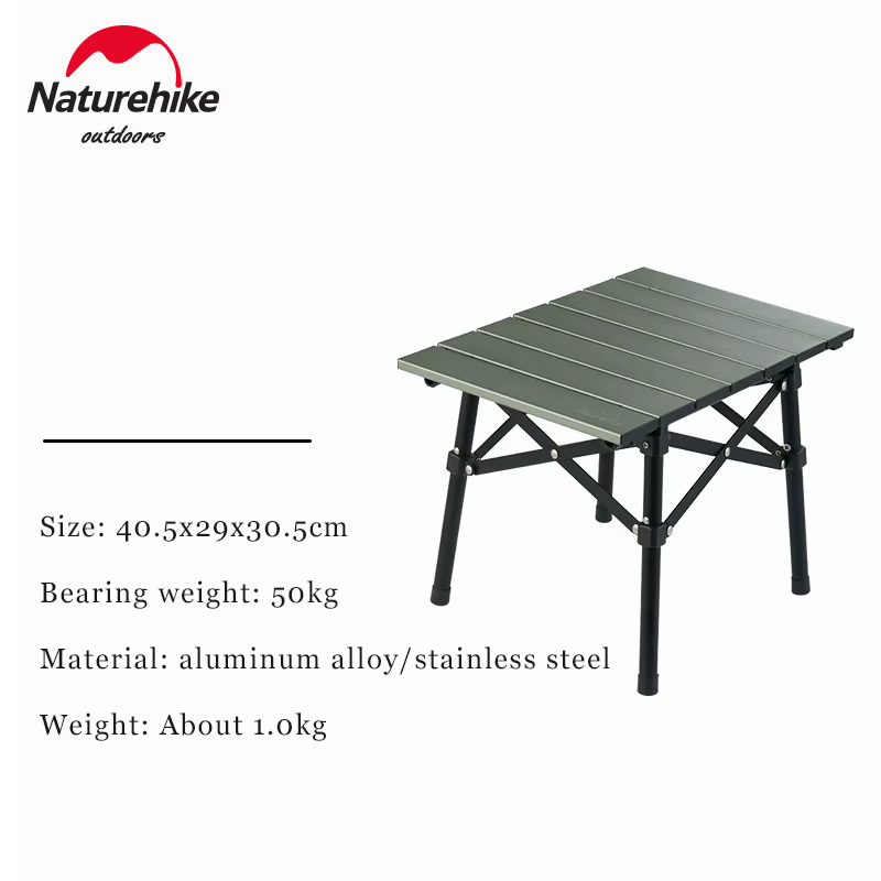 Natureifa-Mini Table Basse Pliante en Alliage d'Aluminium, Table à Manger Portable, Légère, Camping,
