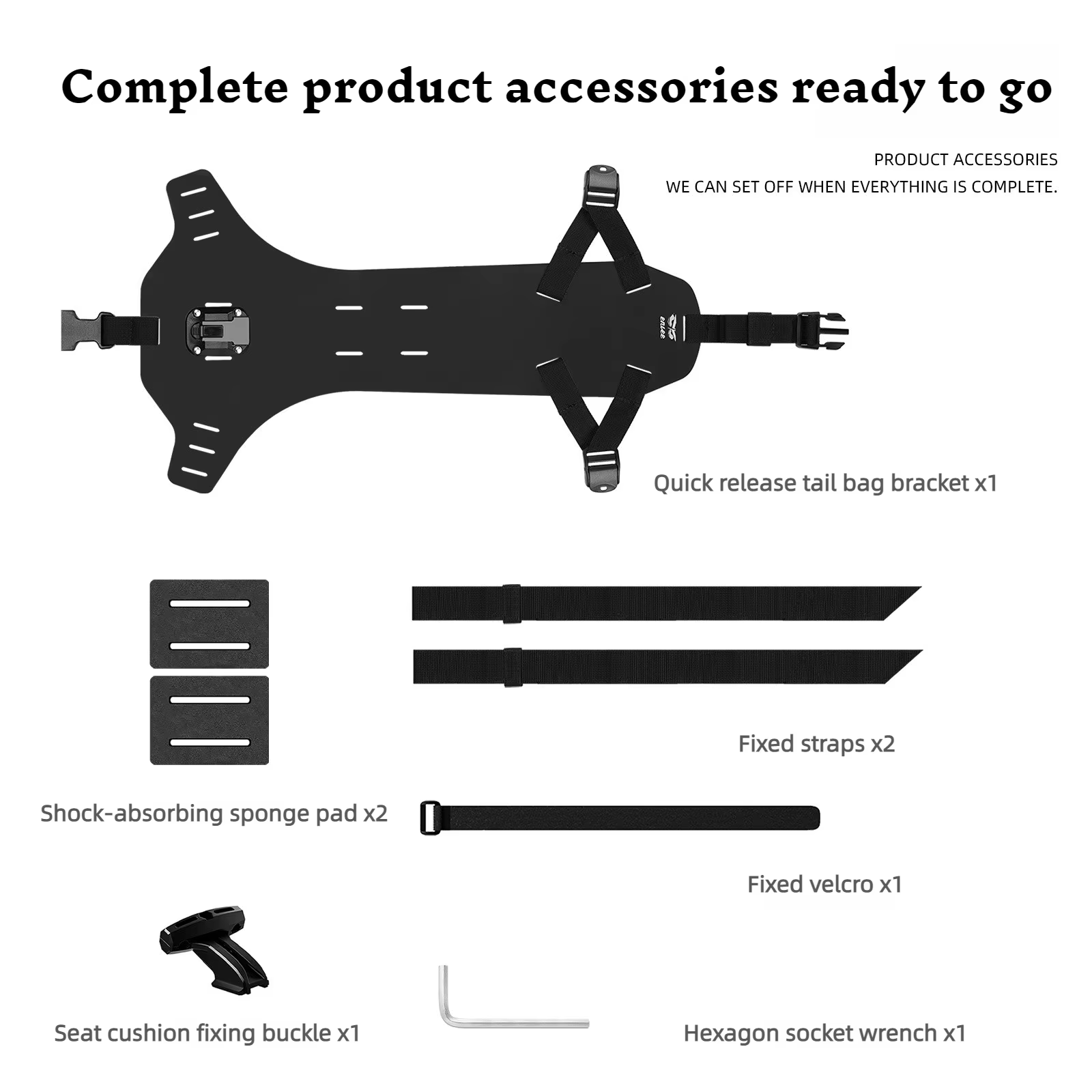 Support de sac de selle de vélo, Support de sacoche arrière réglable à dégagement rapide, Support de