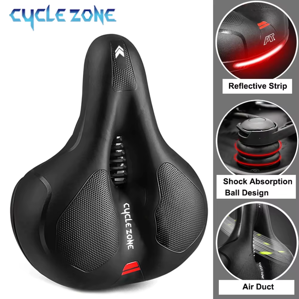 Selle Creuse Respirante de Vélo de Route et VTT pour Homme et Femme, Absorbe les Chocs, Confortable,