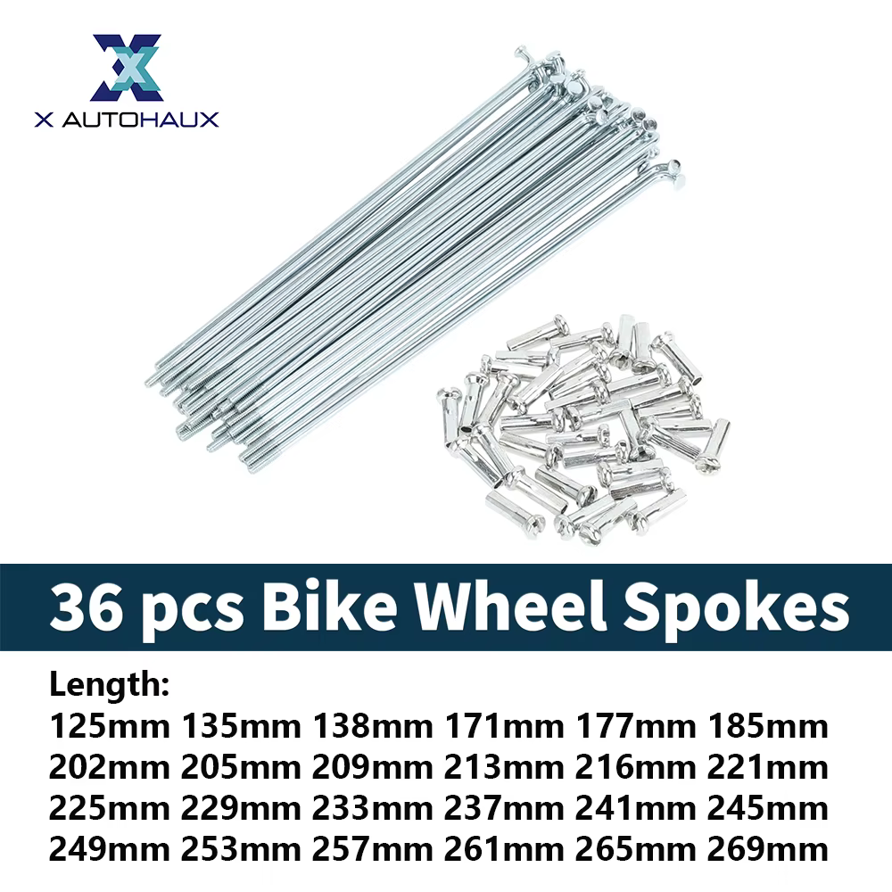 X autohaux rayons de vélo rayons de roue de vélo 14G 125mm 135mm 138mm 171mm 177mm 185mm 202mm 205mm