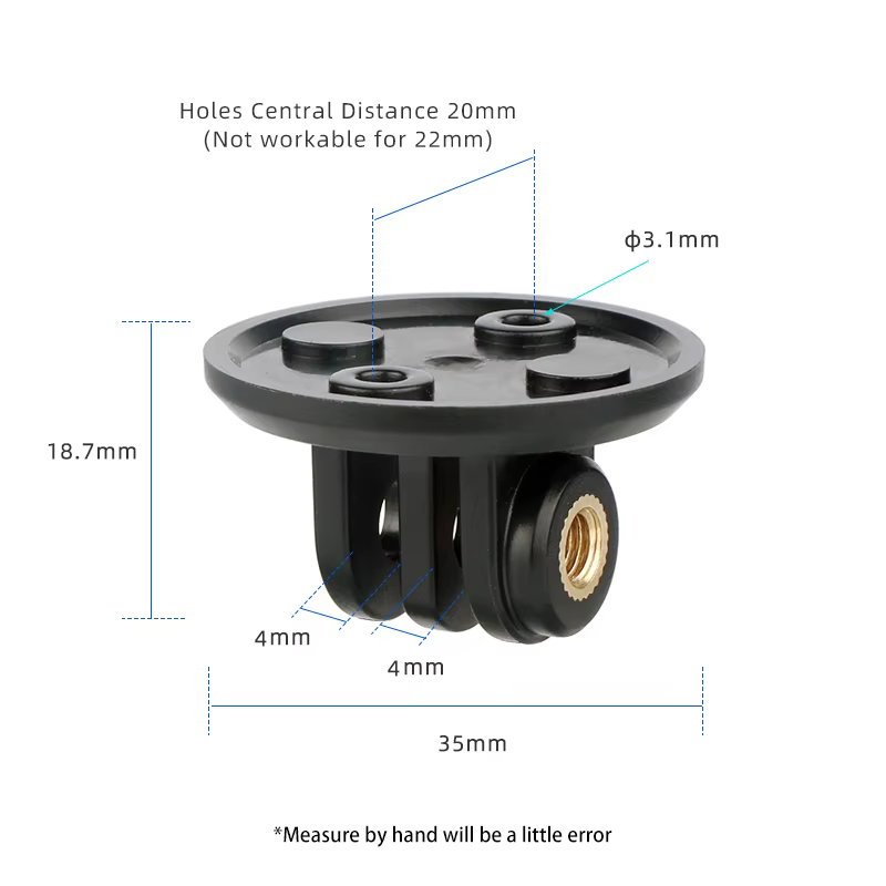 Adaptateur universel de montage Gopro pour vélo de route ultraléger, adaptateur de montage pour lumi