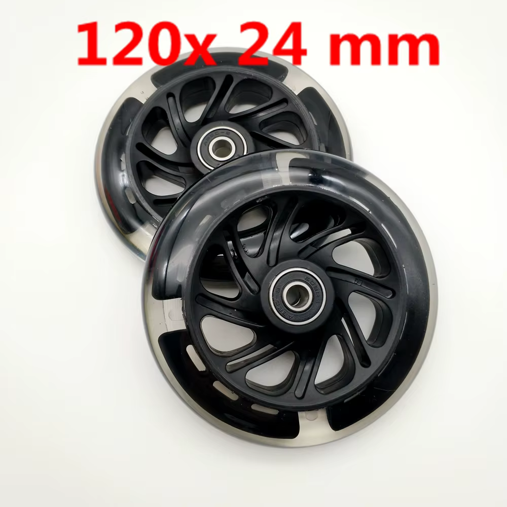 Roue d'éclairage de roue de Scooter clignotante 120x24mm 2 roues/lot