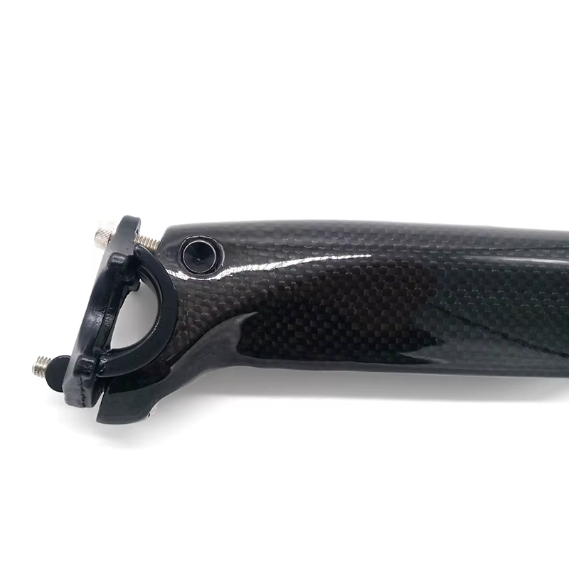 Tige de selle en fibre de carbone 3K, Tube de siège de vélo, noir mat, rouge, sans marque, 27.2/30.8