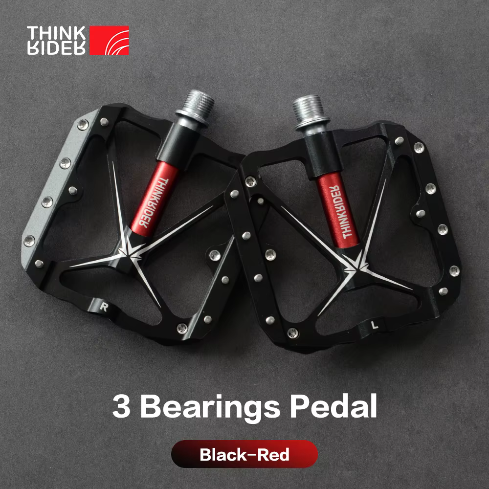 ThinkRider pédales de vélo plates vtt route 3 roulements scellés pédales de vélo pédales de VTT larg