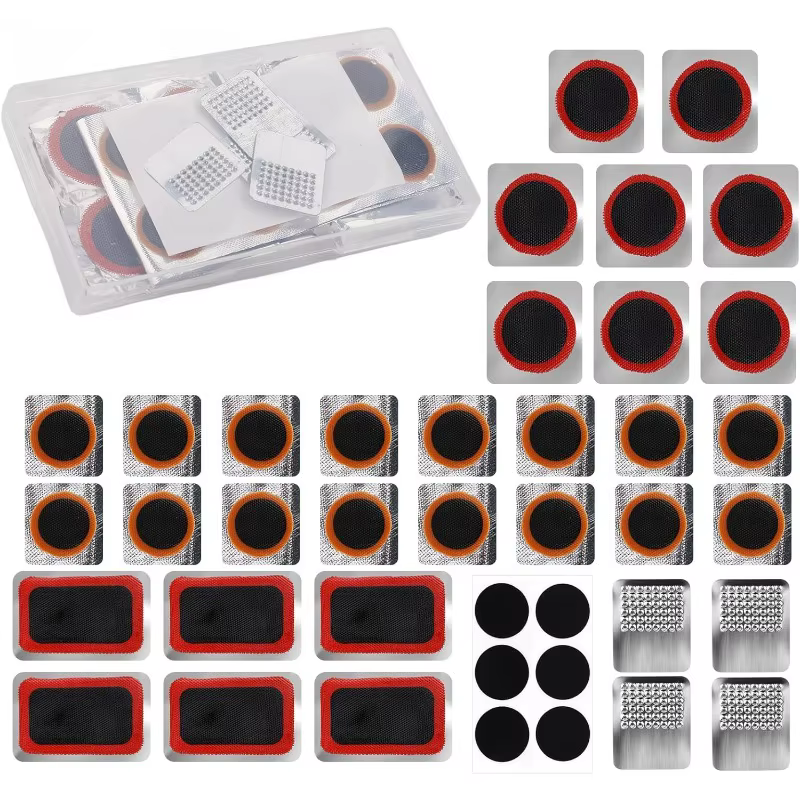 Kit de réparation de pneus de vélo, patchs vulcanisants, Patch de crevaison de chambre à air de vélo