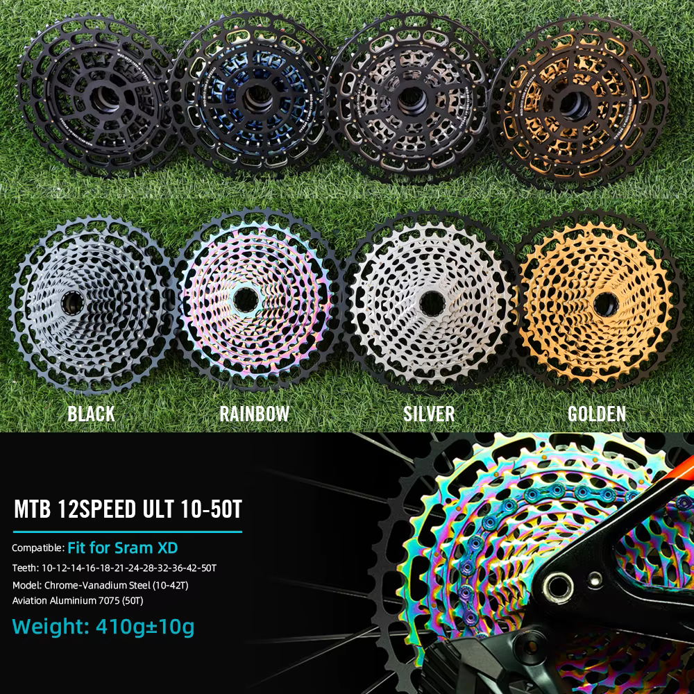 SPEDAO 10-50T 11-50T 10-52T Cassette de vélo 12 vitesses VTT Roue libre 12S Pignon de montagne XD HG