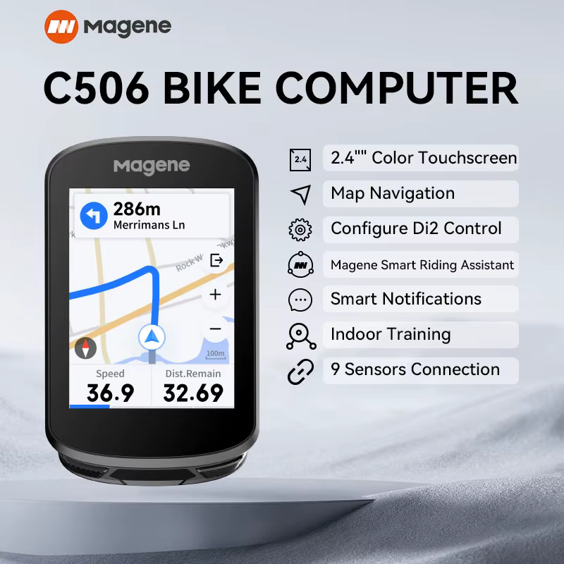 Magene-Ordinateur de vélo GPS Snowboard, navigation WiFi, compteur de vitesse, écran tactile, VTT, r