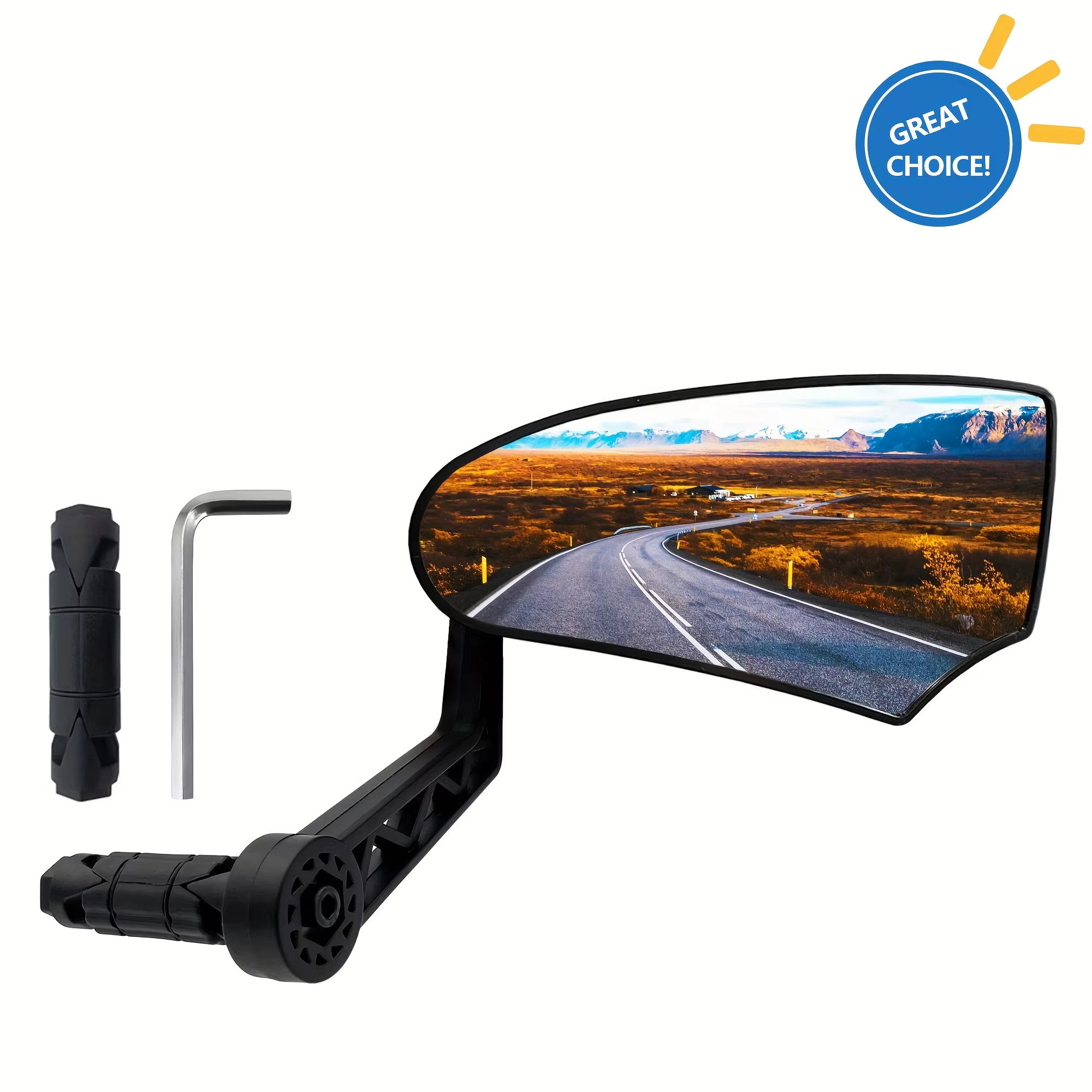 Rétroviseur de vélo, miroirs de vélo en verre HD pour montage sur guidon, rétroviseur de vélo réglab