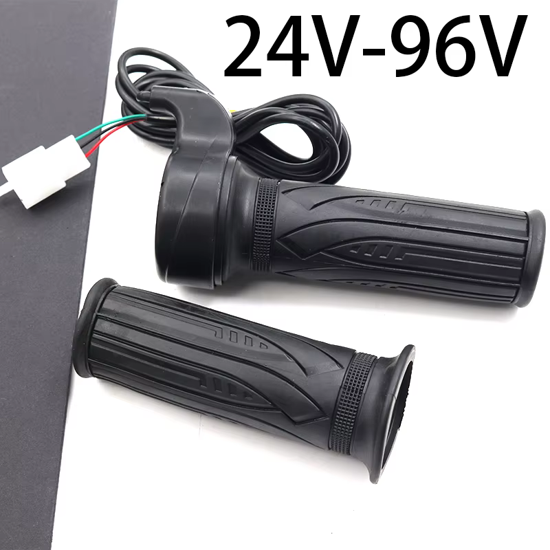 1 paire d'accélérateur 24V 36V 48V 60V 72V 84V 96V, poignée à gaz torsadée pour vélo électrique/vélo