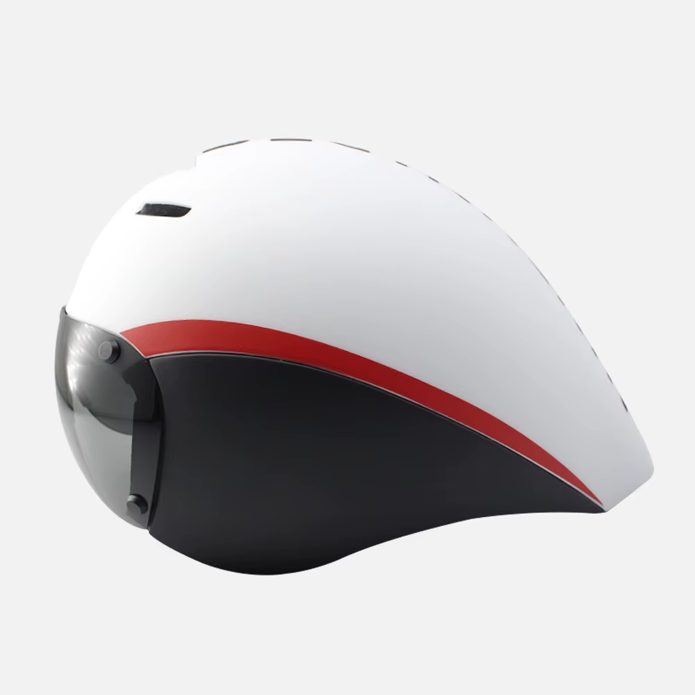 Casque de vélo TT pour homme, lunettes de lentille, TriDuvet LeicAero, casque de vélo de route, cour