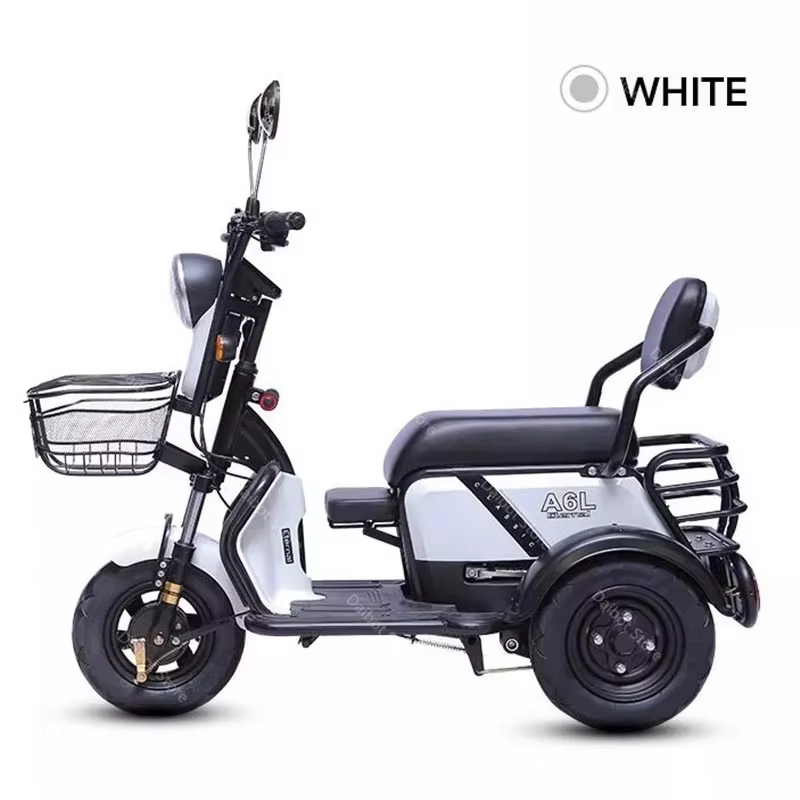 Tricycle électrique avec alarme antivol pour adultes, scooter électrique à 3 roues, vélo pour person
