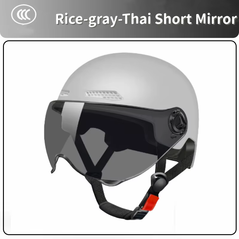 Casque de vélo électrique certifié 3C, casque de sécurité pour scooter adulte, demi-casque de moto,