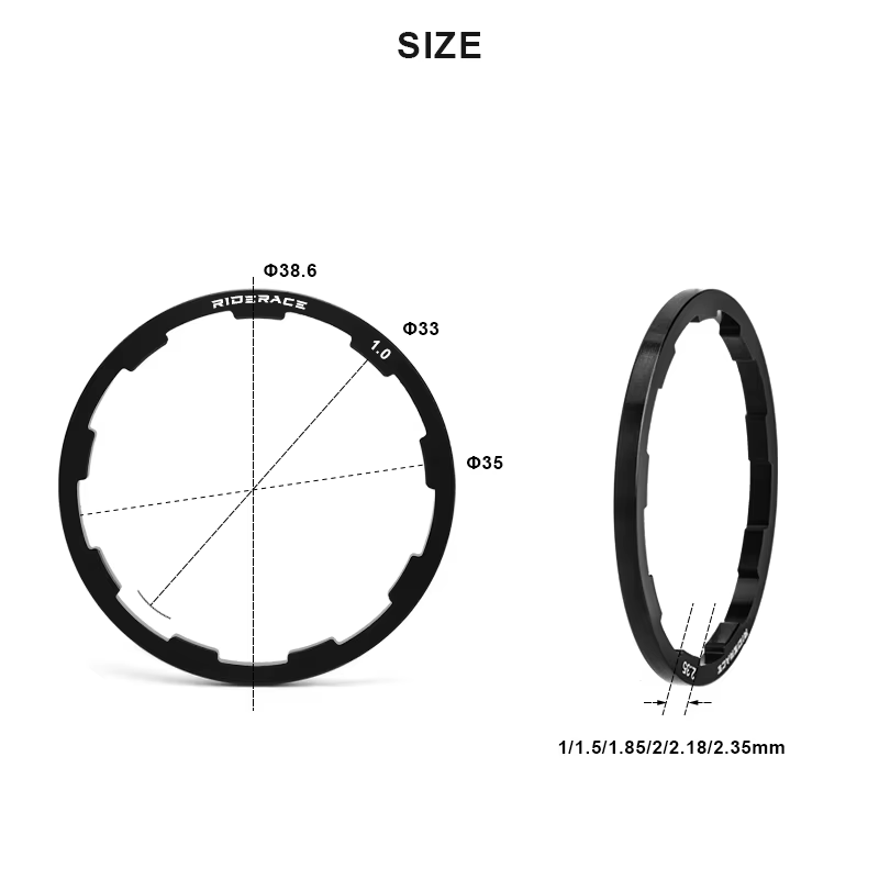 Rondelle de moyeu de vélo, 3 pièces, 1/1, 5/1,85/2/2,18/2.35mm, joint pour 7 8 9 10 11 vitesses, vtt