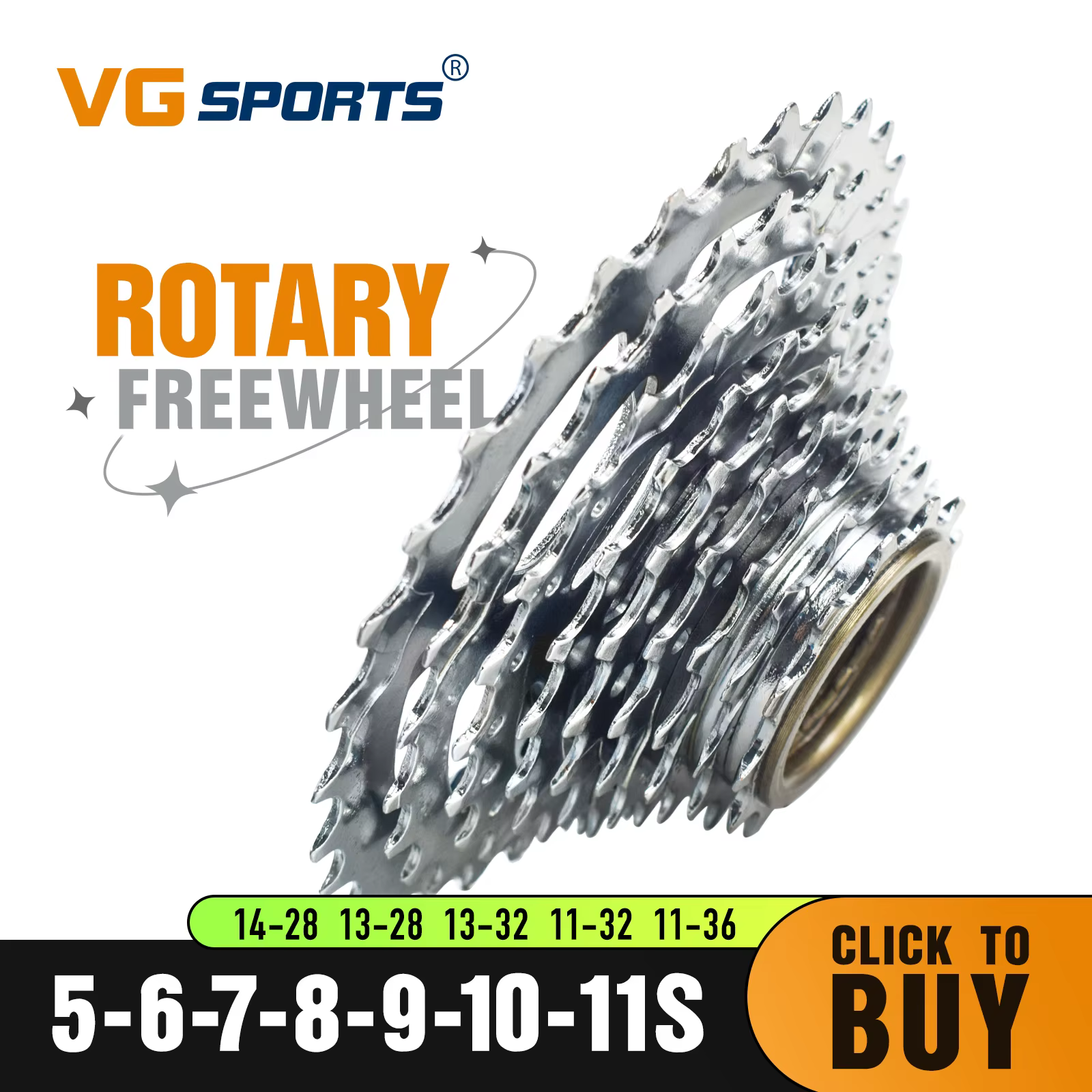 VG – pignon de vélo de sport, roue libre à filetage 5/6/7/8/9/10/11 vitesses 14-28T 13-28/32T 11-32/