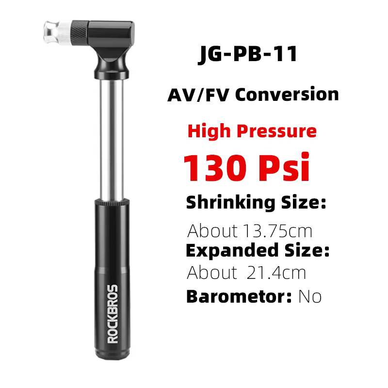 ROCKBROS 130psi pompe à vélo Mini Portable pneu gonfleur d'air pompe à vélo en aluminium ultraléger 
