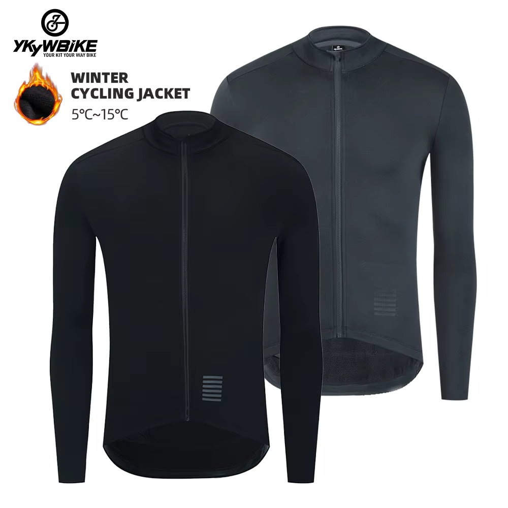 YKYW Veste Thermique à Manches sulfpour Homme Manteau de Vélo VTT Haut Pro Maillot de Cyclisme Vêtem