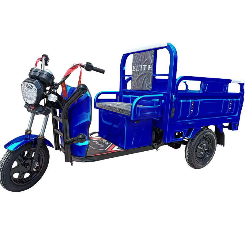 Vélo électrique à trois roues de haute qualité avec panier ouvert, clignotant gauche et droit, modèl