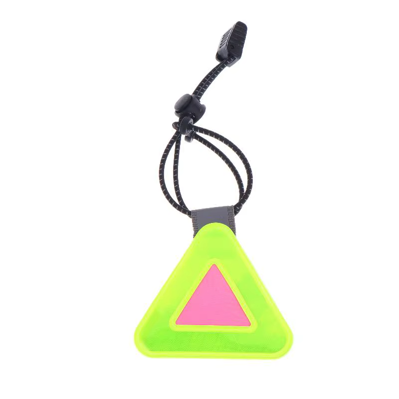 Panneaux réfléchissants triangulaires pour vélo, pendentif d'avertissement de sécurité, patch réfléc
