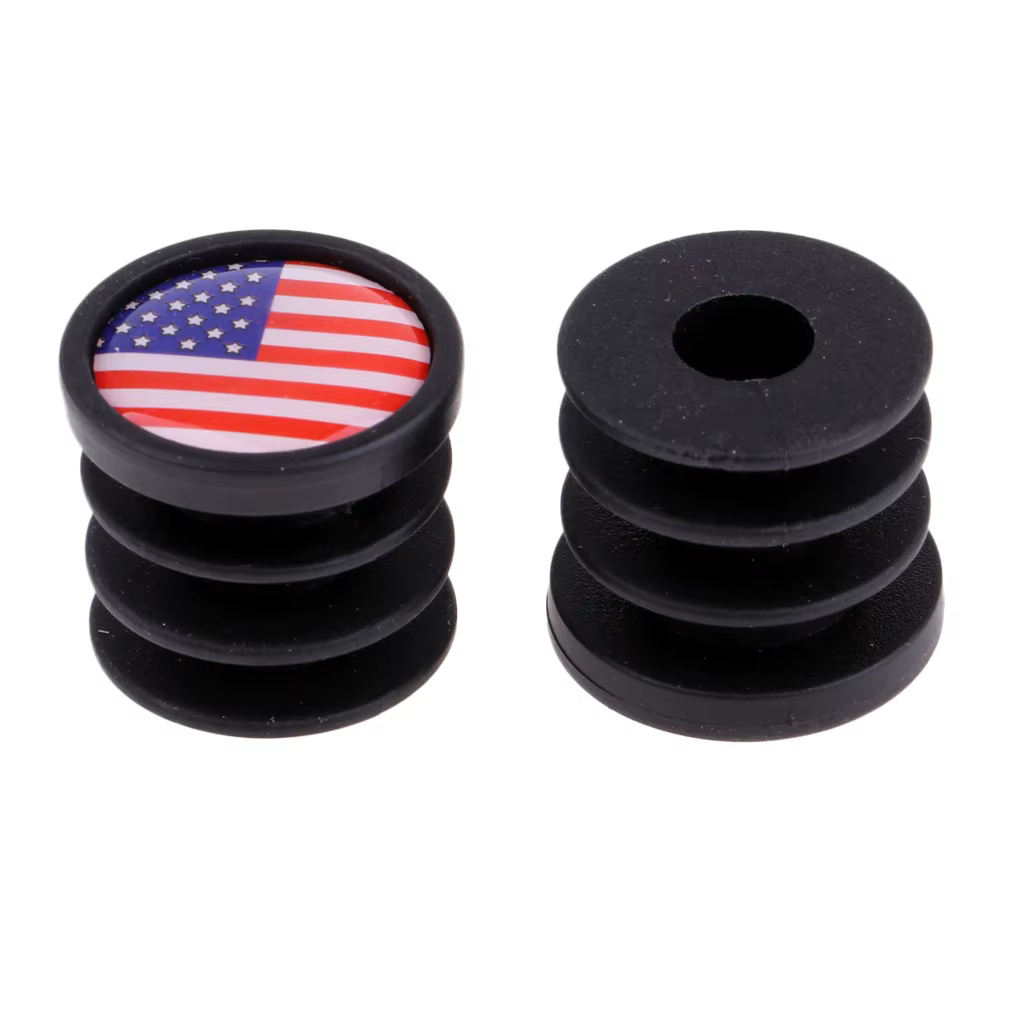 1 paire de bouchons d'extrémité de guidon de vélo, drapeau National, pour vtt, vélo de route, pièces
