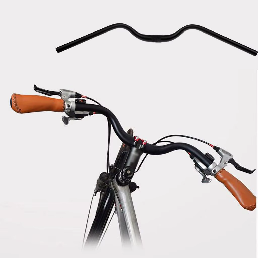 Guidon de vélo VTT Riser Bar rétro pour femmes 31,8x640mm Noir