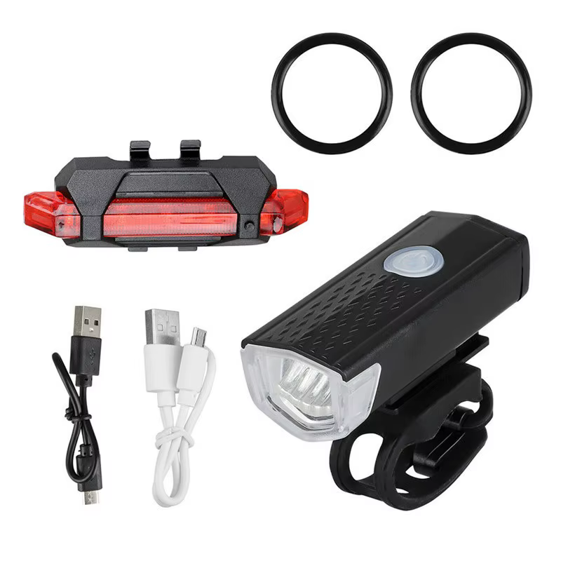 Vélo vélo lumière USB LED Rechargeable ensemble vtt vélo de route avant arrière phare lampe lampe de
