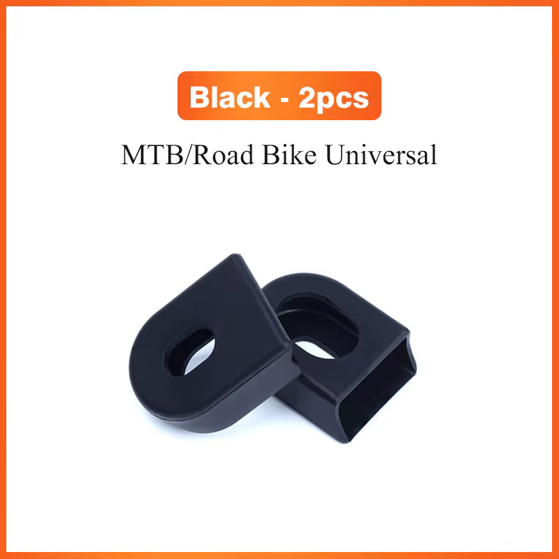 Couvercle de protection de bras de manivelle de vélo en Silicone, 2 pièces, capuchons de protection