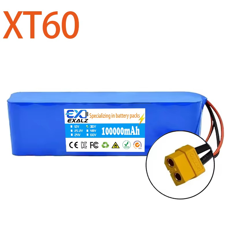 Batterie de scooter électrique 36V 10S2P 100Ah 18650, batterie au lithium rechargeable avec BMS pour