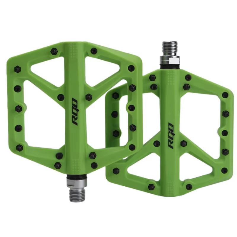 RGO-Pédales de vélo vtt plate-forme en nylon, repose-pieds plats, poignée de pagaie de vélo de monta