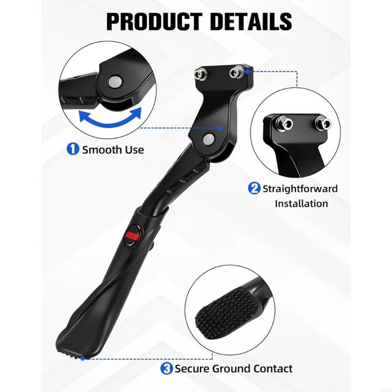 Support léger en aluminium pour vélos électriques, accessoire pour béquille avec longueur réglable p