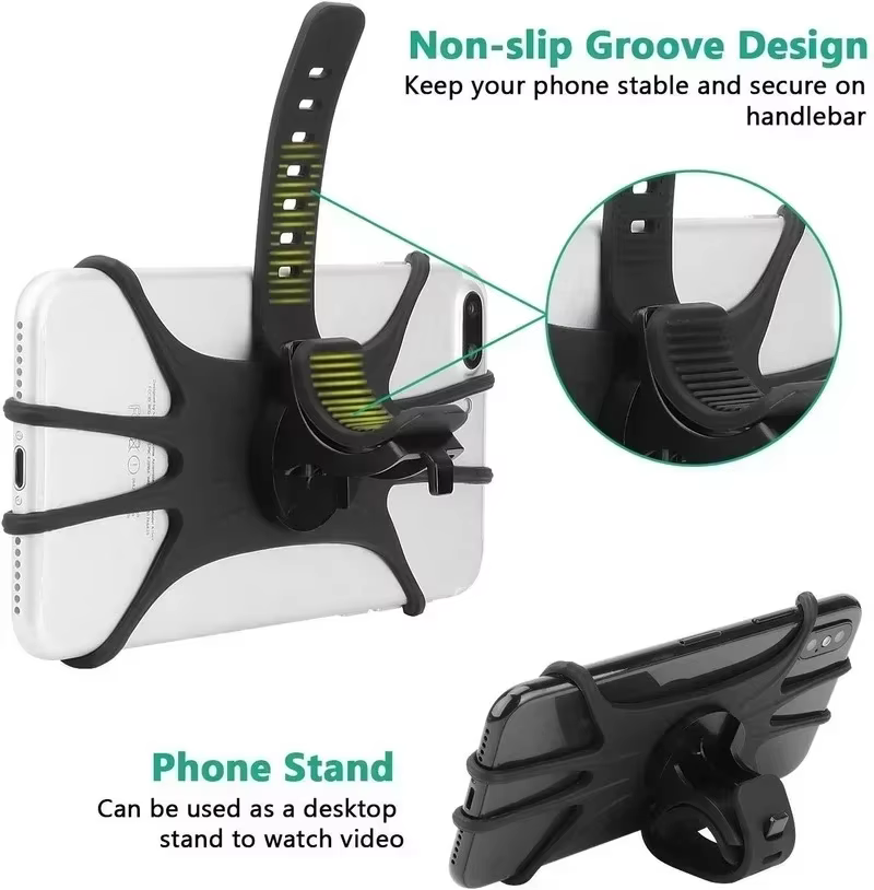 Accessoires universels pour Scooter, Support élastique antichoc en Silicone, Support pour téléphone