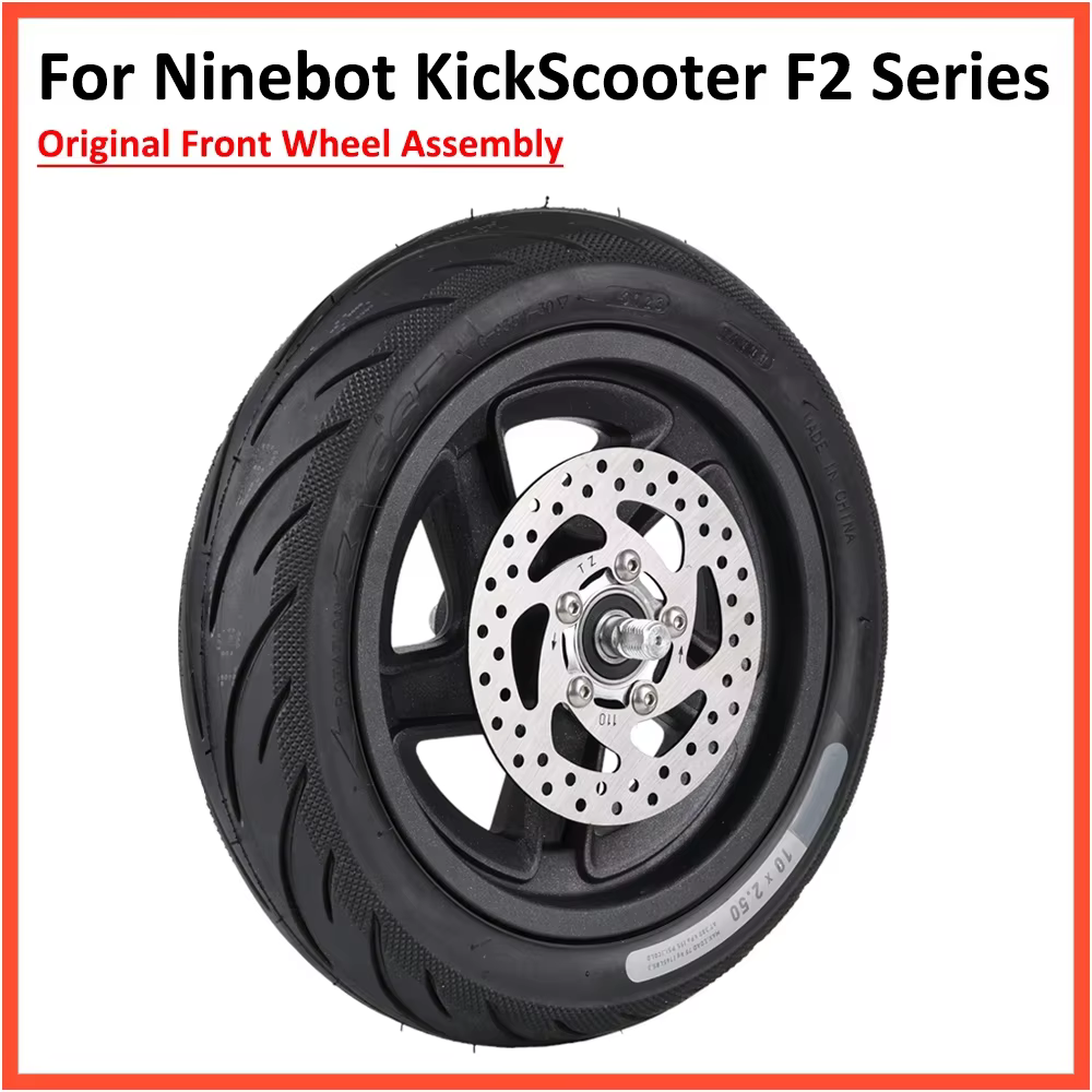 Ensemble de roue avant d'origine pour Scooter électrique Ninebot F2 F2pro F2plus 10 pouces 10*2.5, p