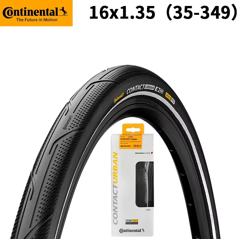 Continental CONTACT URBAN-Vélo Pliant Ultra observateur avec Bande de Moulage, 16x1.35, 349, 16 Pouc