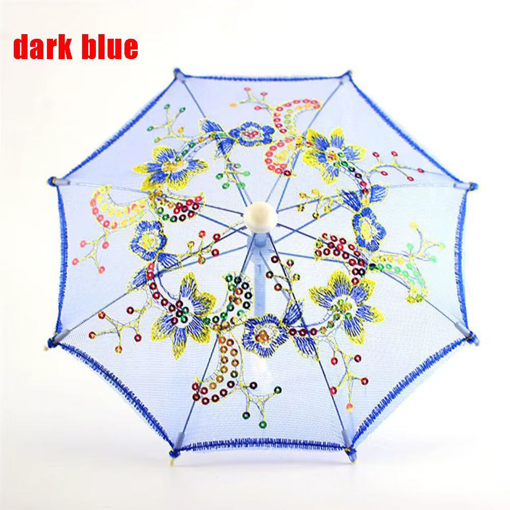 Mini parapluies brodés en dentelle pour bébés et enfants, accessoires de beurre faits à la main, pla