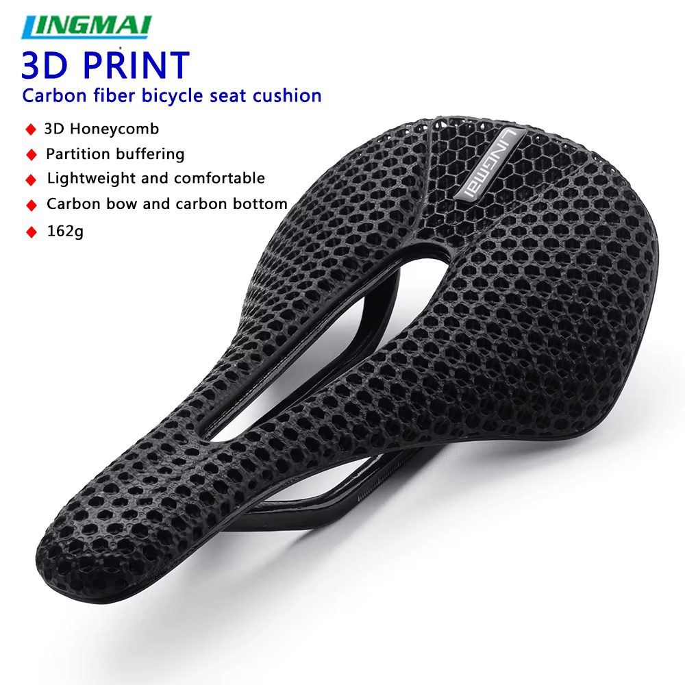 LINGMAI selle ultralégère entièrement en carbone imprimé en 3D 162g siège de vélo route vtt sièges d
