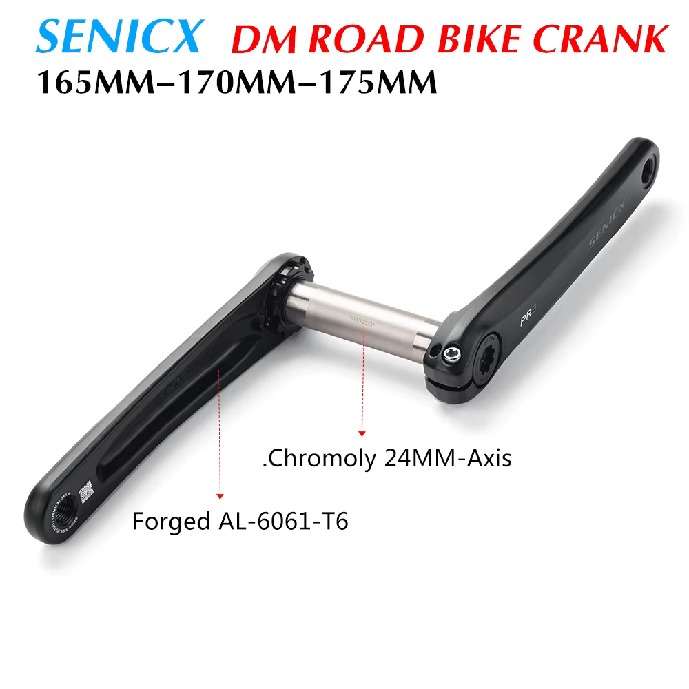 Pédalier de vélo de route SENICX – Bras 165/170/175 mm pour 10/11/12 vitesses | Compatible avec le