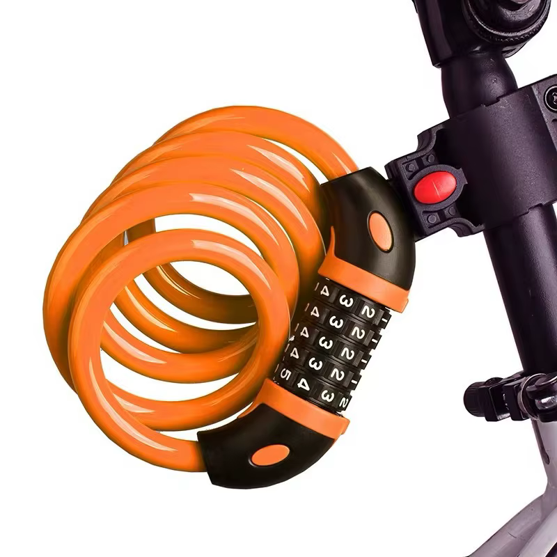 Serrure de vélo Code à 5 chiffres 1200mm * 12mm serrure antivol accessoire de sécurité de vélo câble