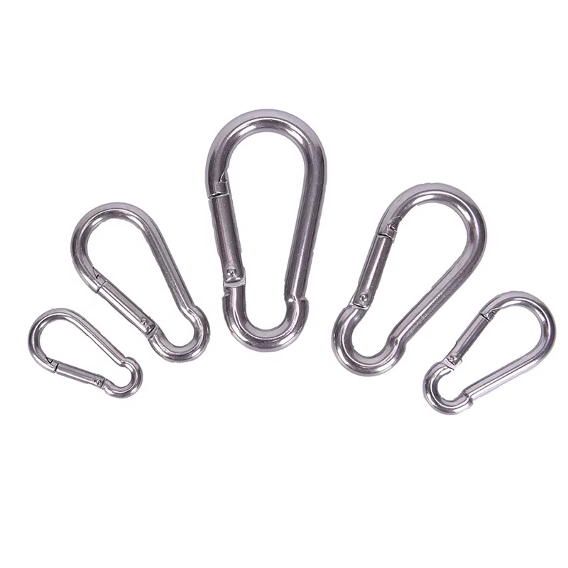 Mousqueton à ressort multifonctionnel en acier inoxydable 304, M4 M5 M6 M7 M8, crochet à anneau de v