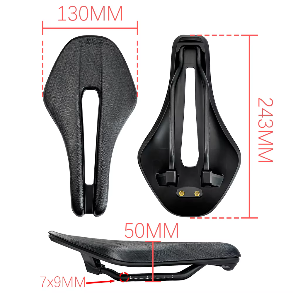 BALUGOE selle de VTT selle de vélo de route légère rail de guidage en fibre de carbone selle de cycl