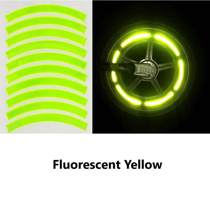 Autocollant réfléchissant coloré pour pneus, autocollant réfléchissant pour vélo d'équilibre pour en