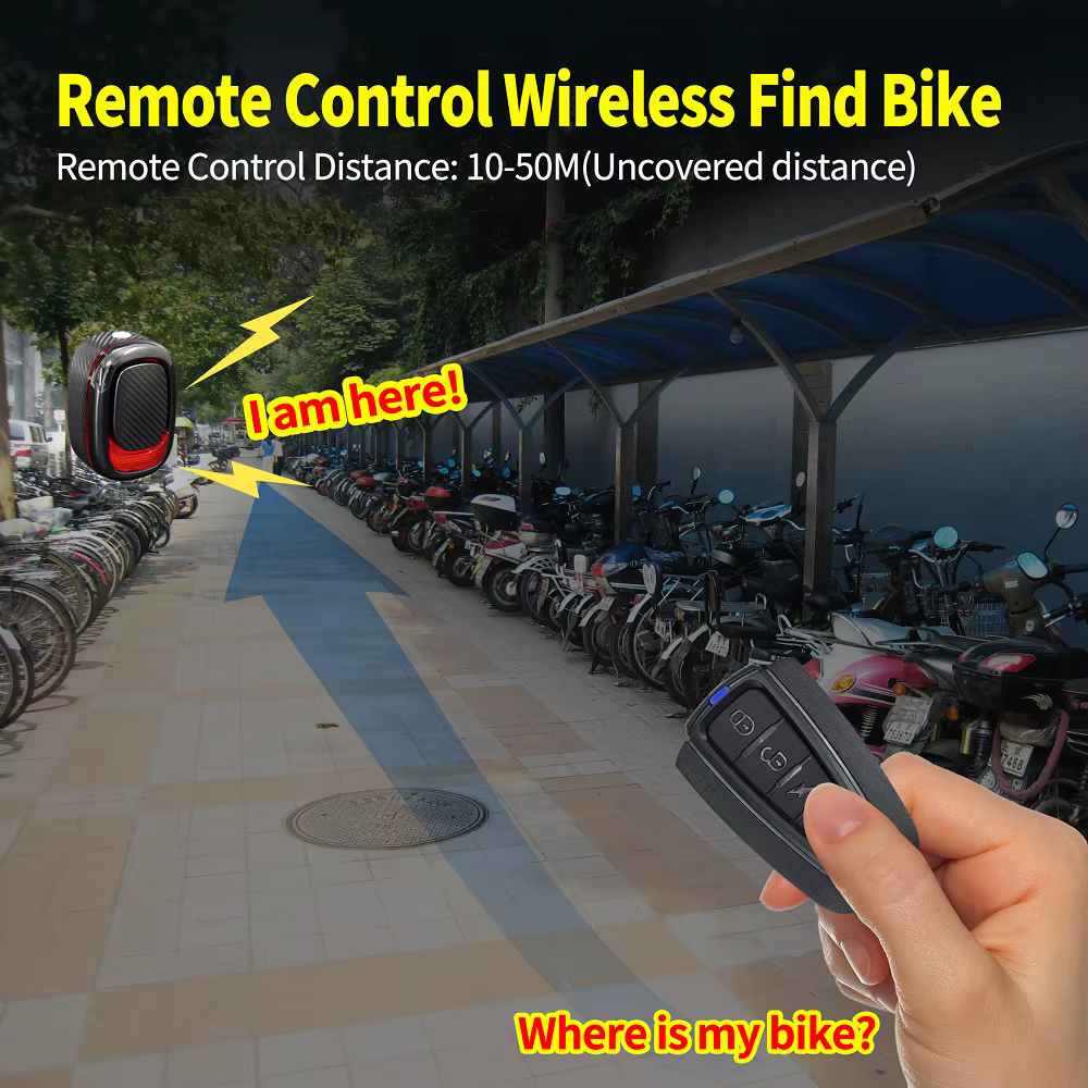 ANTUSI – alarme anti-cambriolage de vélo étanche sans fil A5pro, lumière intelligente de détection d