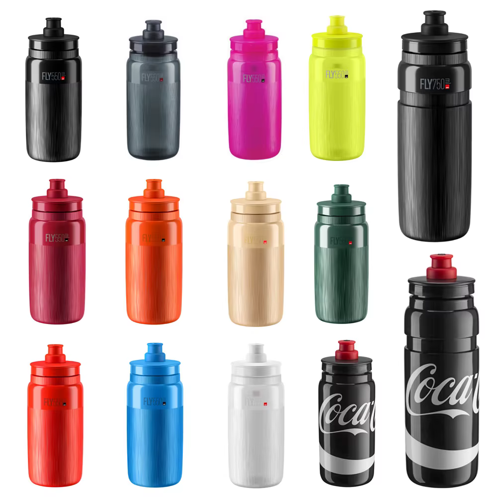Bouteille d'eau légère pour vélo Elite FLY Series 550 ml 750 ml pour cyclisme sur route