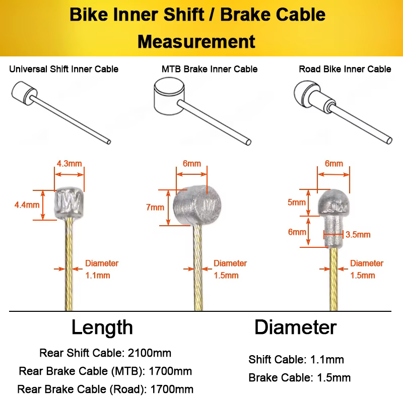 Câbles de frein de levier de vitesse de vélo HEPPE, pour vtt, vélo de route, dérailleur avant et arr