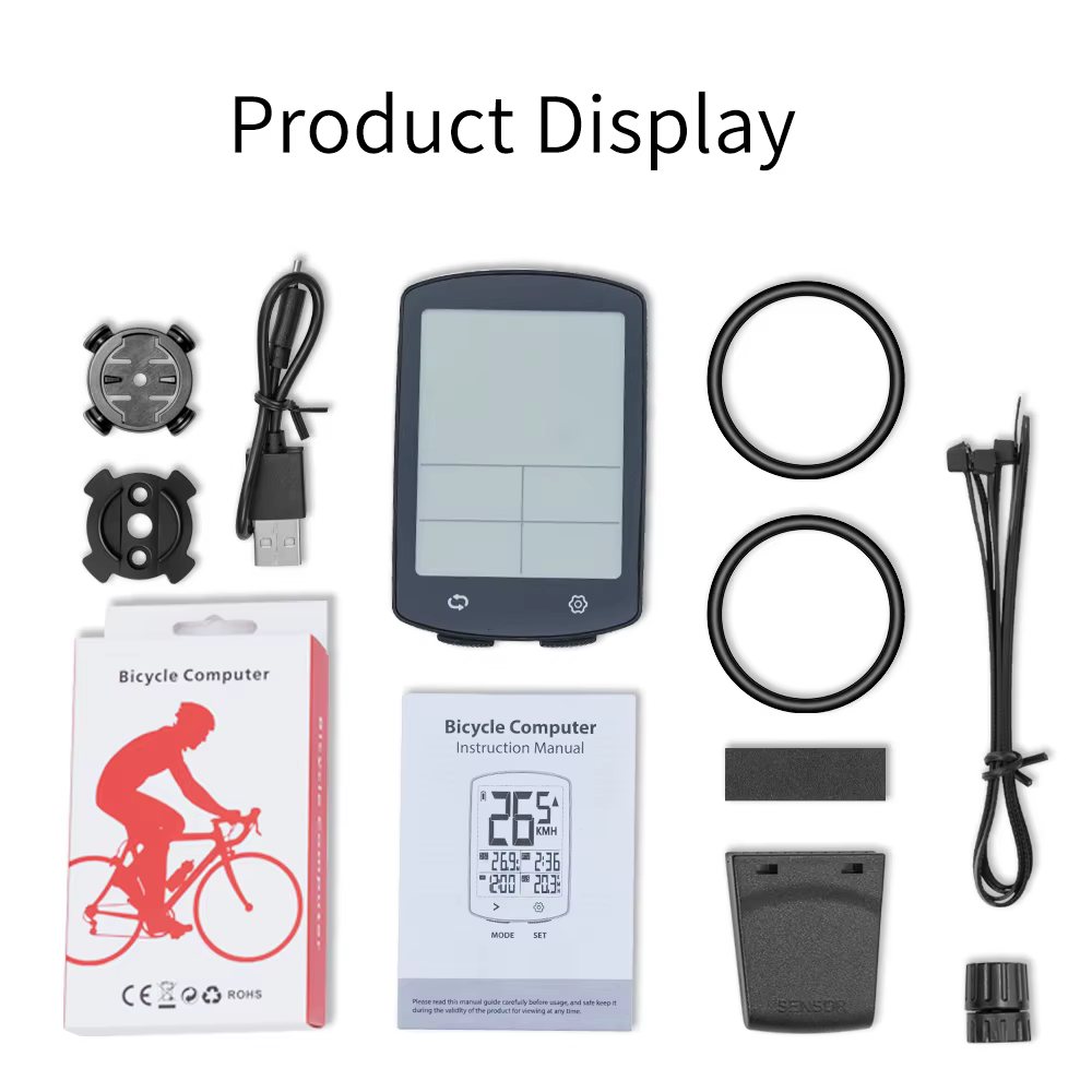 Ordinateur de vélo grand écran batterie Ultra longue durée multifonction sans fil compteur de vitess