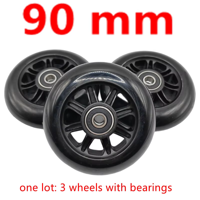 Roues de trottinette 90mm 100mm 110mm 85A avec roulements 3 roues/lot