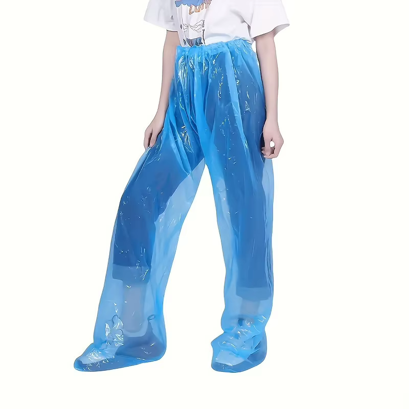 Lot de 5/10 pantalons de pluie jetables portables anti-éclaboussures, pantalons de pluie séparés pou