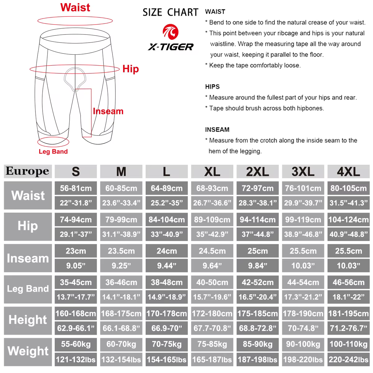 X-TIGER Cyclisme Shorts Hommes VTT Respirant Rembourré Vélo Collants TriDuvet Homme Vêtements De Ple