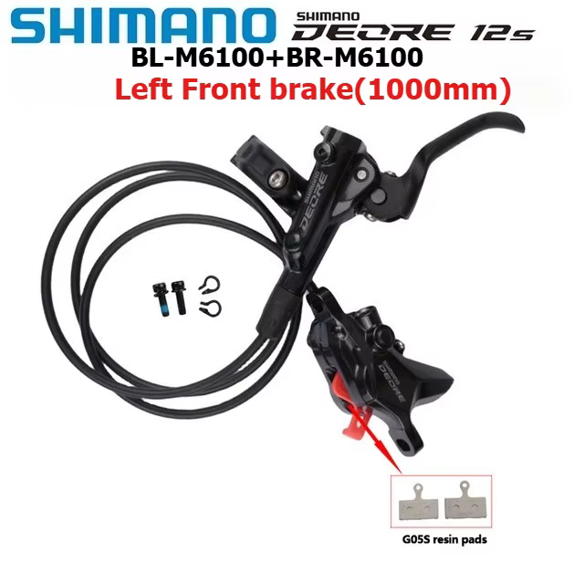 Frein de vélo SHIMANO DEORE M6100 VTT BL-M6100 BR-M6100 Frein à disque hydraulique à 2 pistons