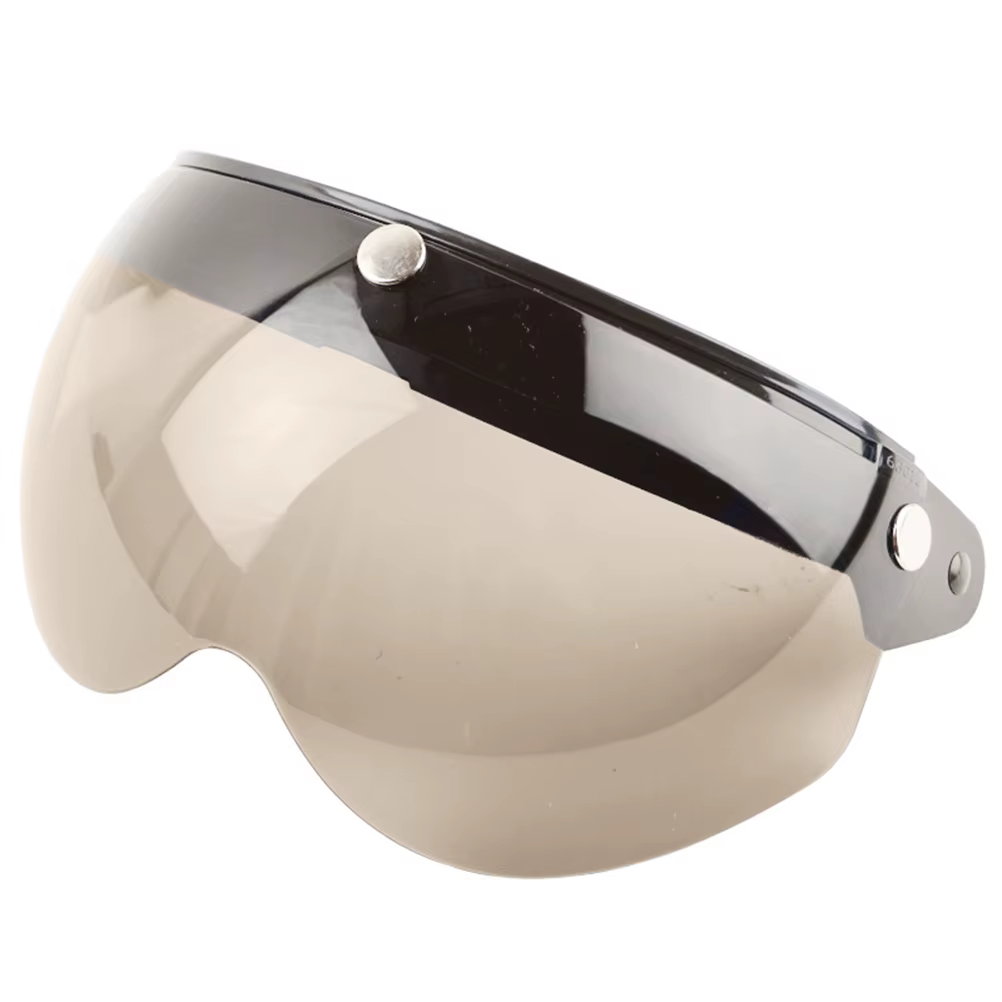 Visière de casque rétro à 3 boutons-pression, visière de casque rétro à 3 boutons-pression, coupe-ve